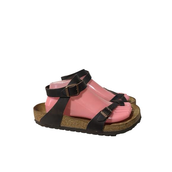 Birkenstock Yara Brown Leather Sandals Women's EU 40 US 9 Strappy Uni Sex M 7 - Picture 1 of 8